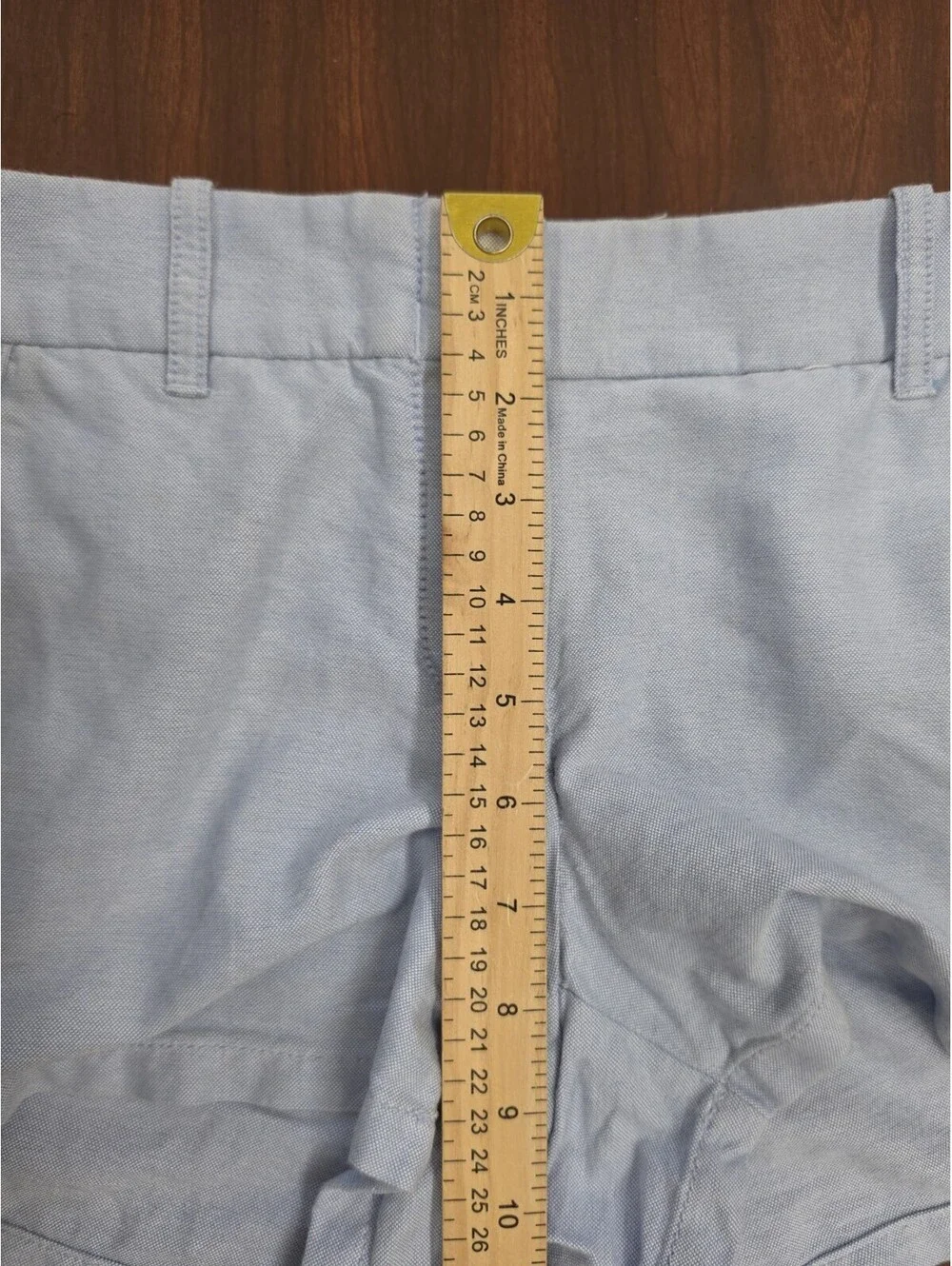 J Crew Womens Size 0 Flat Front 100% Cotton Oxford Shorts Light Blue Preppy
